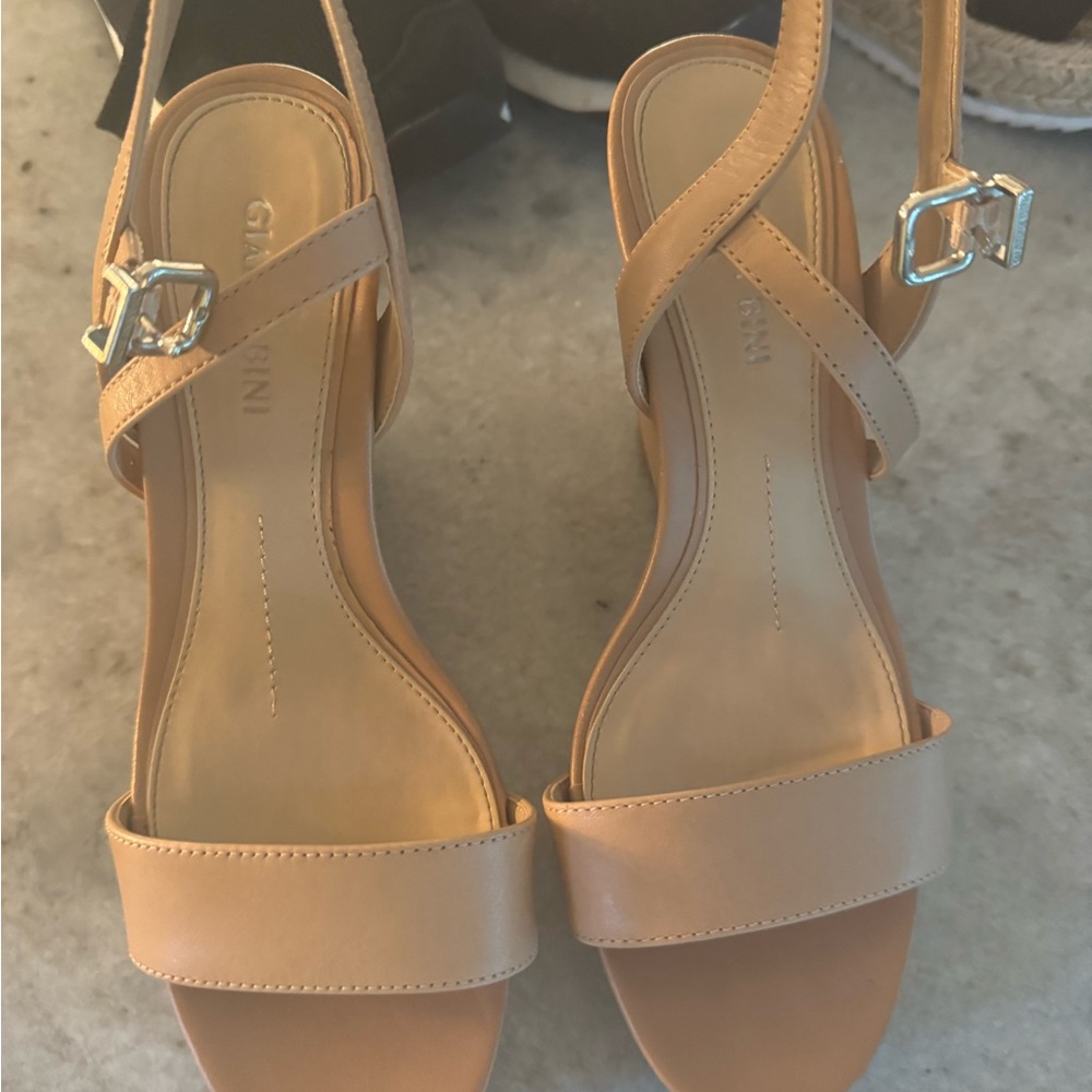 Gianvito Rossi Tan Minimalist Sandals